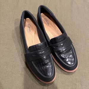 Clark's Black Loafers